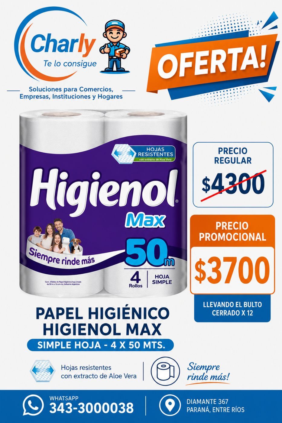 PROMO HIGIENOL MAX 4X50MTS