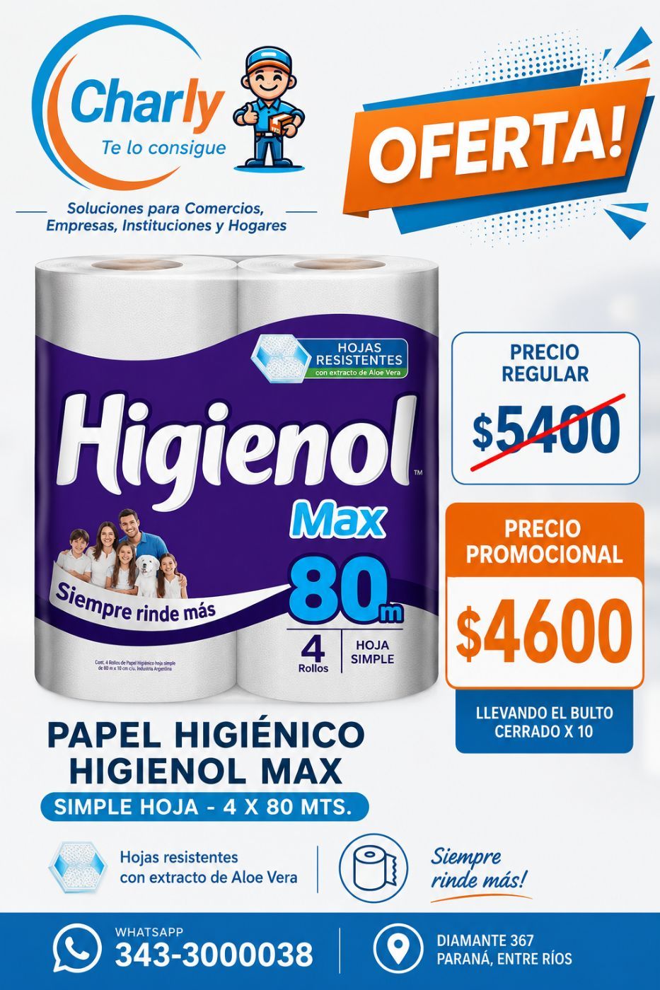 PROMO HIGIENOL MAX 4X80MTS