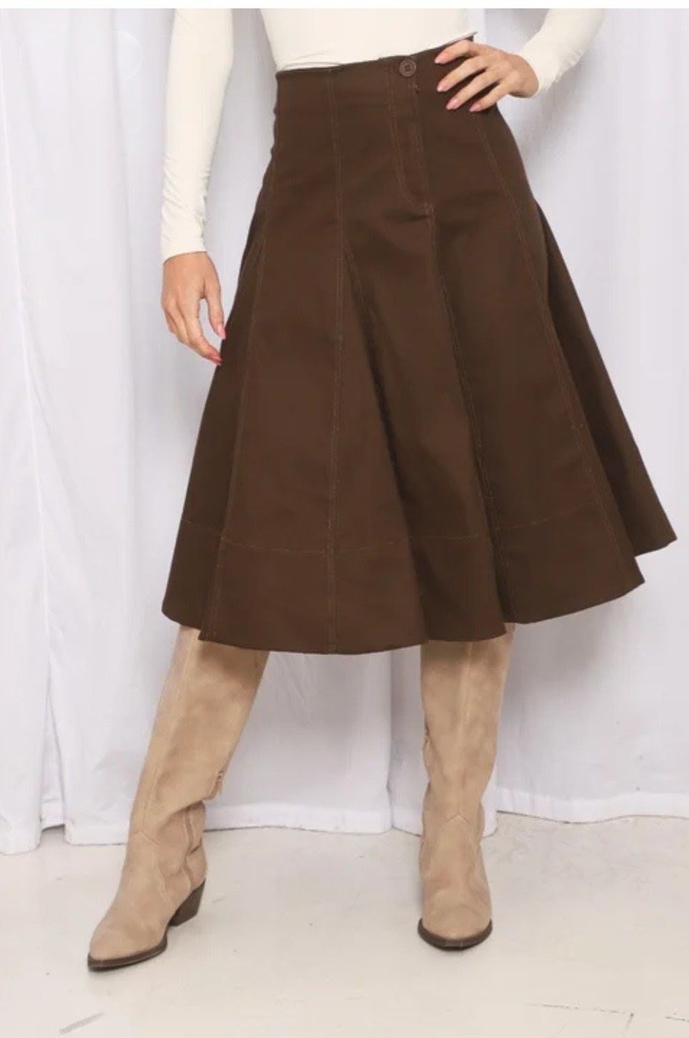 Falda de gabardina
